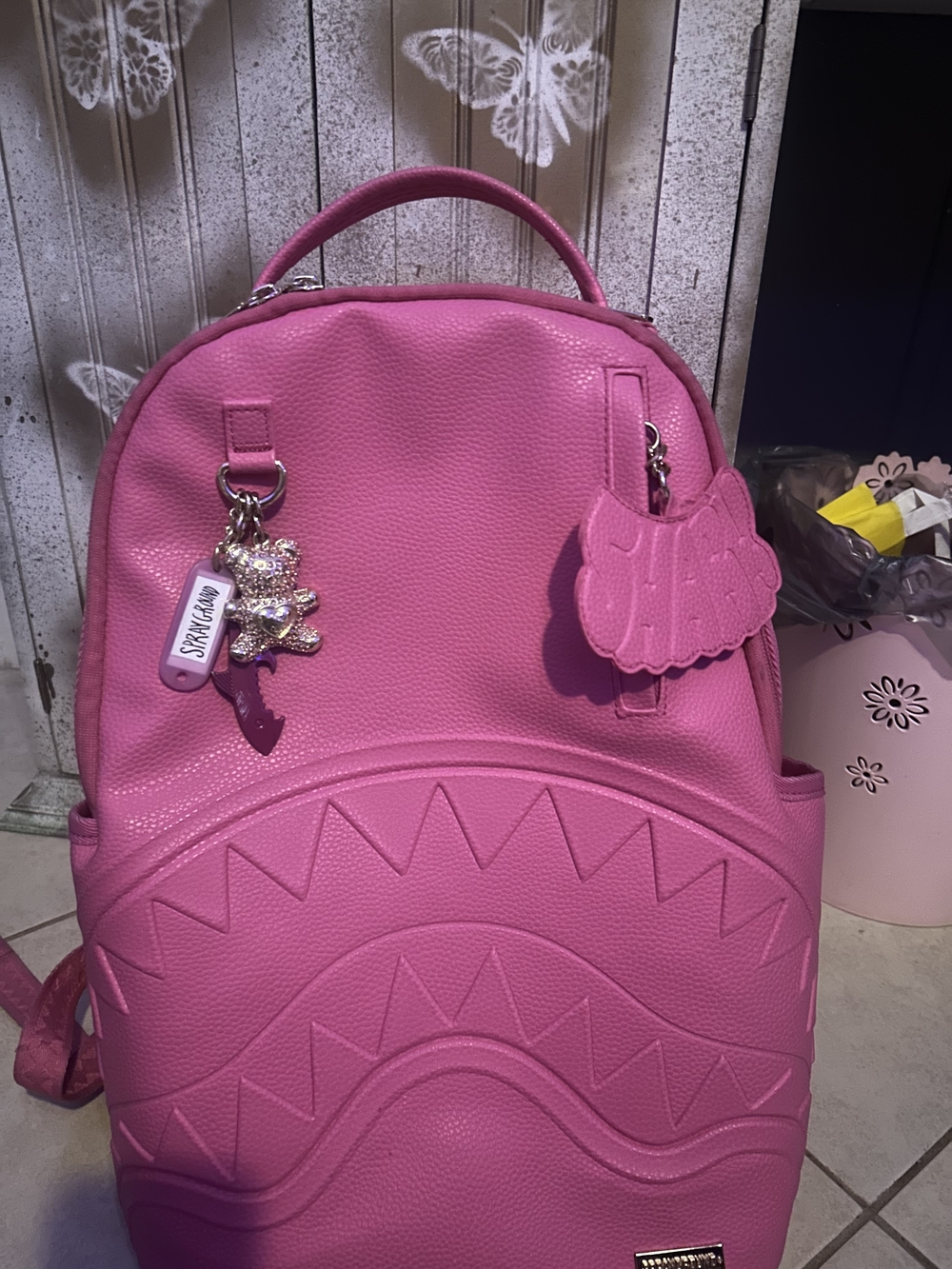 Sprayground Pink Limited Edition Backpack with Mesh Organizer